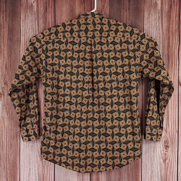 Gitman Bros Mens Size Large Multicolor Geometric Long Sleeve Button Up Shirt - Picture 2 of 14